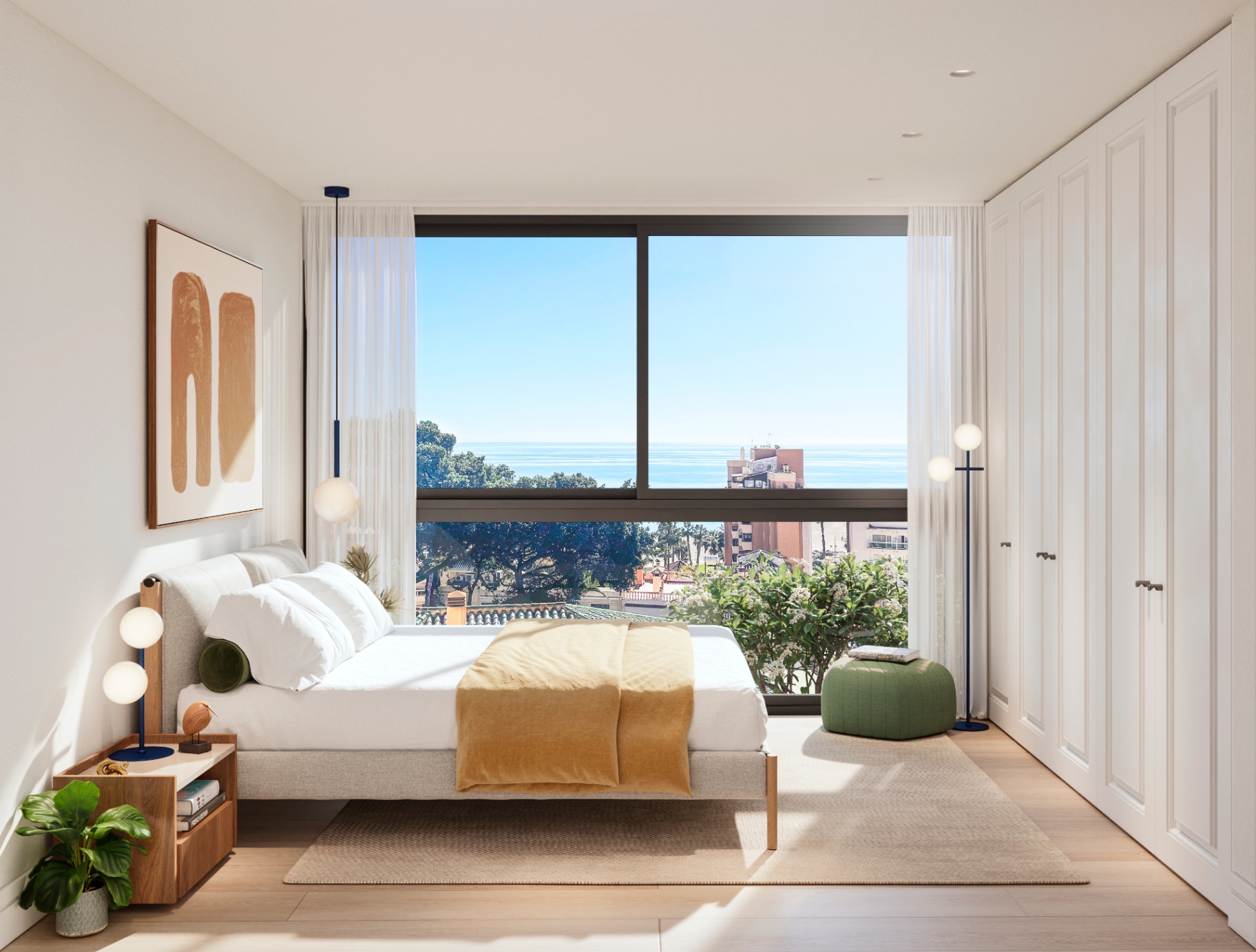 Suite con grandes ventanales y vistas